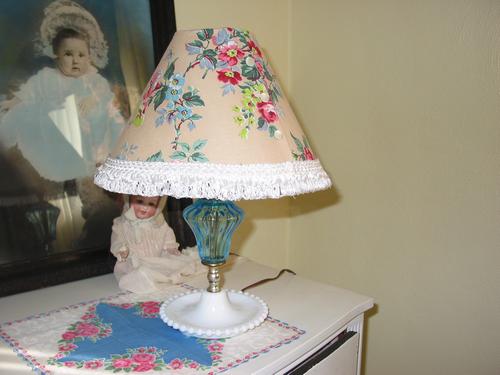 Vintage Fabric Lamp Shades