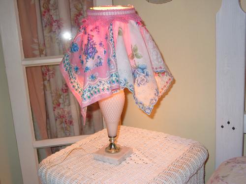 Vintage Hankie Lamp Shades