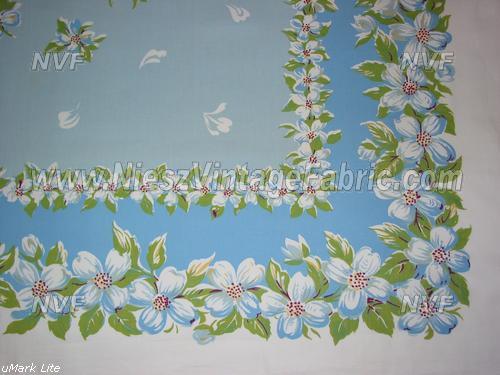 Powder Blue Dogwood Tablecloth