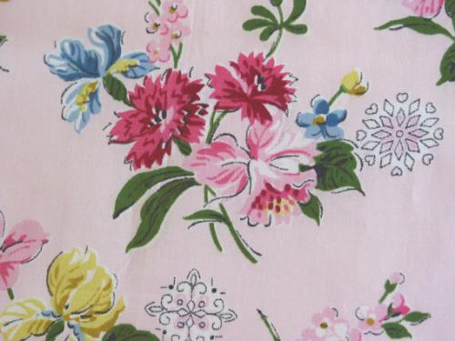 1950's Floral Pink Chintz