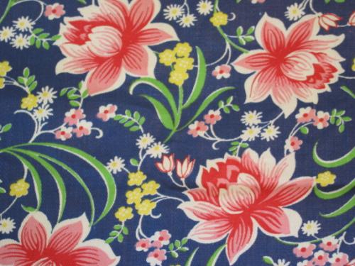 Colorful Flowers on Navy