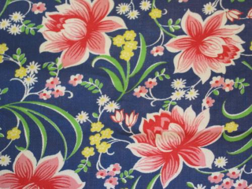Colorful Flowers on Navy