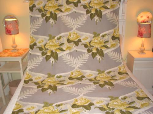 Yellow Roses and Lilies on Grey