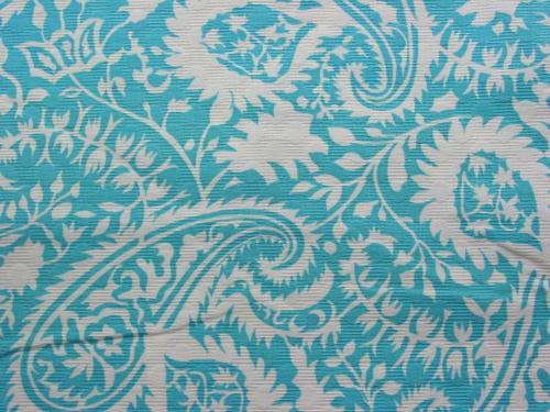 Vintage Mod Aqua Paisley Pique Dot