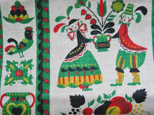 Vintage Penn Dutch Linen Kitchen Towel