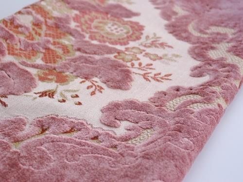 Vintage Lavender Pink Cut Velvet Brocade