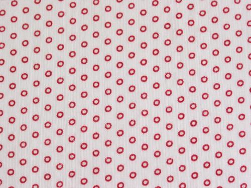 Tiny Red Circles Vintage Fabric